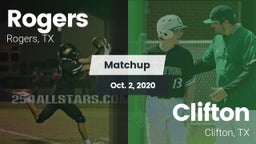 Matchup: Rogers  vs. Clifton  2020