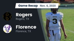 Recap: Rogers  vs. Florence  2020