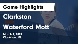 Clarkston  vs Waterford Mott Game Highlights - March 1, 2023