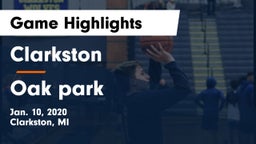 Clarkston  vs Oak park Game Highlights - Jan. 10, 2020