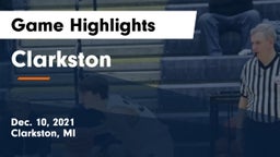 Clarkston  Game Highlights - Dec. 10, 2021