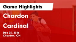 Chardon  vs Cardinal Game Highlights - Dec 06, 2016