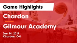Chardon  vs Gilmour Academy  Game Highlights - Jan 24, 2017