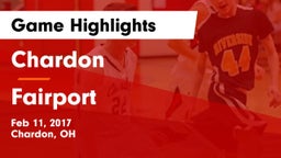 Chardon  vs Fairport Game Highlights - Feb 11, 2017