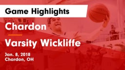 Chardon  vs Varsity Wickliffe Game Highlights - Jan. 8, 2018