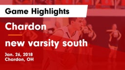 Chardon  vs new varsity south Game Highlights - Jan. 26, 2018