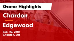 Chardon  vs Edgewood  Game Highlights - Feb. 20, 2018