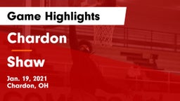 Chardon  vs Shaw  Game Highlights - Jan. 19, 2021