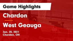 Chardon  vs West Geauga  Game Highlights - Jan. 20, 2021
