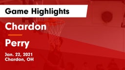 Chardon  vs Perry  Game Highlights - Jan. 22, 2021