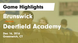 Brunswick  vs Deerfield Academy  Game Highlights - Dec 16, 2016