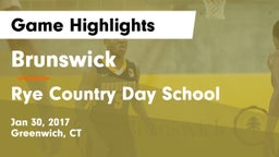 Brunswick  vs Rye Country Day School Game Highlights - Jan 30, 2017