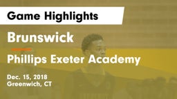 Brunswick  vs Phillips Exeter Academy  Game Highlights - Dec. 15, 2018