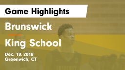 Brunswick  vs King School Game Highlights - Dec. 18, 2018