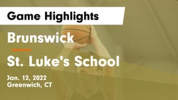 Brunswick  vs St. Luke's School Game Highlights - Jan. 12, 2022