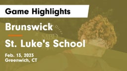 Brunswick  vs St. Luke's School Game Highlights - Feb. 13, 2023
