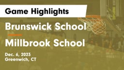 Brunswick School vs Millbrook School Game Highlights - Dec. 6, 2023