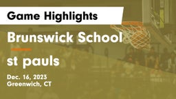 Brunswick School vs st pauls Game Highlights - Dec. 16, 2023