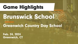 Brunswick School vs Greenwich Country Day School Game Highlights - Feb. 24, 2024