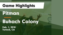 Pitman  vs Buhach Colony Game Highlights - Feb. 1, 2018