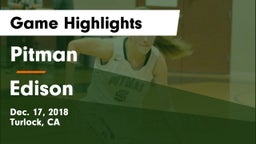 Pitman  vs Edison  Game Highlights - Dec. 17, 2018