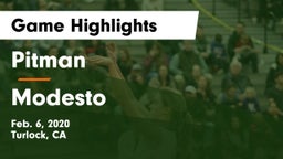 Pitman  vs Modesto  Game Highlights - Feb. 6, 2020