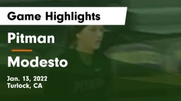 Pitman  vs Modesto Game Highlights - Jan. 13, 2022