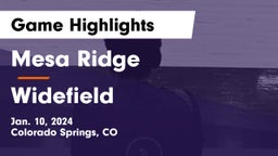 Mesa Ridge  vs Widefield  Game Highlights - Jan. 10, 2024
