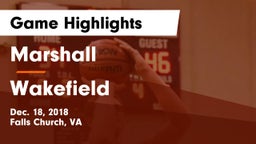 Marshall  vs Wakefield  Game Highlights - Dec. 18, 2018