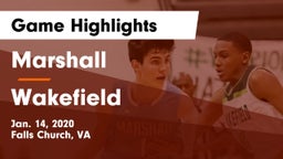 Marshall  vs Wakefield  Game Highlights - Jan. 14, 2020