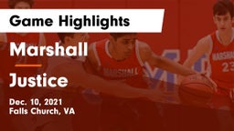 Marshall  vs Justice  Game Highlights - Dec. 10, 2021