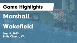 Marshall  vs Wakefield  Game Highlights - Jan. 5, 2023