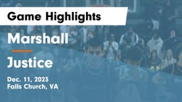 Marshall  vs Justice  Game Highlights - Dec. 11, 2023