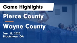 Pierce County  vs Wayne County  Game Highlights - Jan. 18, 2020