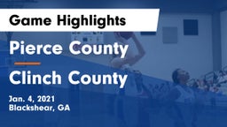 Pierce County  vs Clinch County  Game Highlights - Jan. 4, 2021