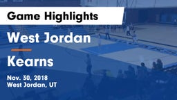 West Jordan  vs Kearns  Game Highlights - Nov. 30, 2018