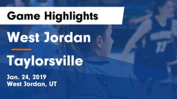 West Jordan  vs Taylorsville  Game Highlights - Jan. 24, 2019