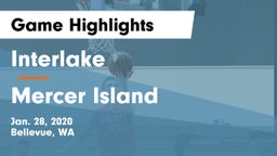 Interlake  vs Mercer Island  Game Highlights - Jan. 28, 2020