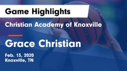 Christian Academy of Knoxville vs Grace Christian  Game Highlights - Feb. 13, 2020