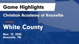 Christian Academy of Knoxville vs White County  Game Highlights - Nov. 19, 2020