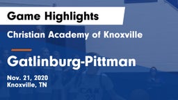 Christian Academy of Knoxville vs Gatlinburg-Pittman  Game Highlights - Nov. 21, 2020