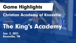 Christian Academy of Knoxville vs The King's Academy Game Highlights - Jan. 2, 2021