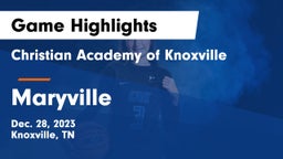 Christian Academy of Knoxville vs Maryville  Game Highlights - Dec. 28, 2023