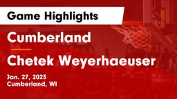 Cumberland  vs Chetek Weyerhaeuser  Game Highlights - Jan. 27, 2023
