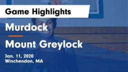 Murdock  vs Mount Greylock Game Highlights - Jan. 11, 2020