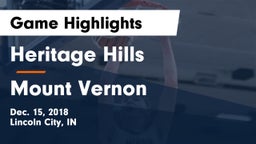 Heritage Hills  vs Mount Vernon Game Highlights - Dec. 15, 2018