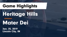 Heritage Hills  vs Mater Dei  Game Highlights - Jan. 25, 2019