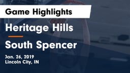 Heritage Hills  vs South Spencer  Game Highlights - Jan. 26, 2019