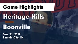 Heritage Hills  vs Boonville  Game Highlights - Jan. 31, 2019