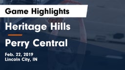 Heritage Hills  vs Perry Central  Game Highlights - Feb. 22, 2019